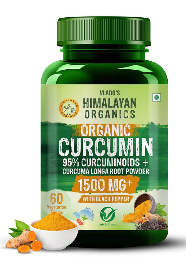 Organic Curcumin Tablets with Black Pepper & 95% Curcuminoids