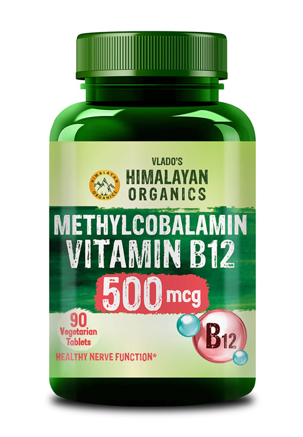 Vitamin B12 Supplements 500 mcg - Methylcobalamin B12 Vitamin Tablets for Men & Women
