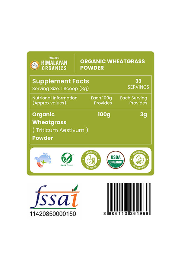 100% Natural Organic Wheatgrass Powder | USDA Certified I Wheat Grass Powder | Organic Wheatgrass Juice | Ayurvedic Support For Natural Detox | Immunity Booster | Herbal Supplement – thumbnail 9
