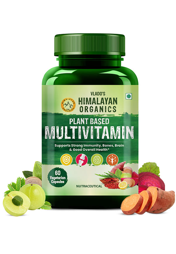 Vlado's Himalayan Organics Plant Based Multivitamin with 60+ Extracts- 60 Vegetarian Capsules