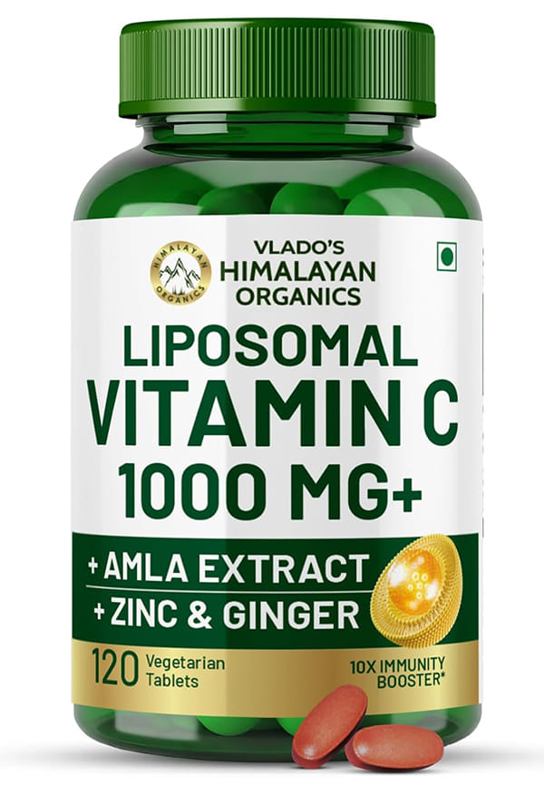 Vlado's Himalayan Organics Vitamin C 1000mg Tablets from Amla Extracts | Immunity, Antioxidant & Skin Care | 120 Veg Tablets