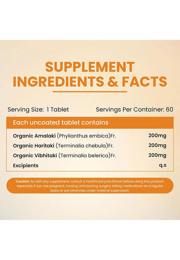 Triphala Tablets 100% Organic – thumbnail 2