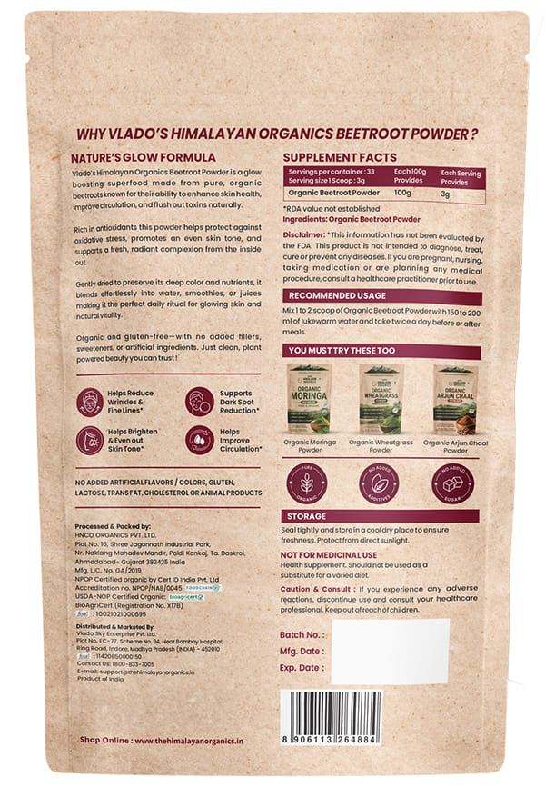 Beetroot Powder For Face, Skin & Hair I Drinking | Eating | 100% Pure & High Natural Antioxidants | Boost Energy | Face Pack for Glowing & Shining Skin | Rich In Antioxidants i Natural Brightening, Anti-Aging & Glowing Complexion – thumbnail 2