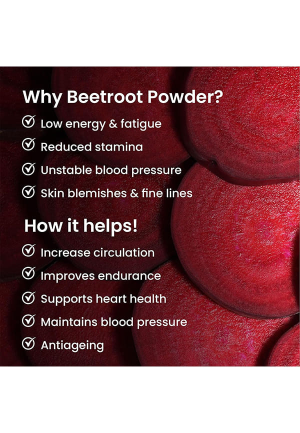 Beetroot Powder For Face, Skin & Hair I Drinking | Eating | 100% Pure & High Natural Antioxidants | Boost Energy | Face Pack for Glowing & Shining Skin | Rich In Antioxidants i Natural Brightening, Anti-Aging & Glowing Complexion – thumbnail 8