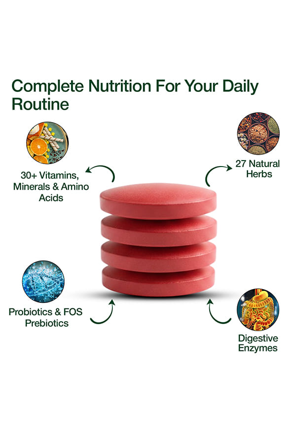 Vlado's Himalayan Organics Immunity Multivitamin with Probiotics (180 Veg Tablets) with Vitamin C, D, K2, Zinc, Ginseng, Giloy, Biotin For Men & Women – thumbnail 3