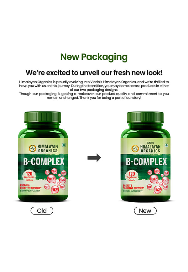 Vlado's Himalayan Organics Vitamin B Complex with 100% RDA – thumbnail 2