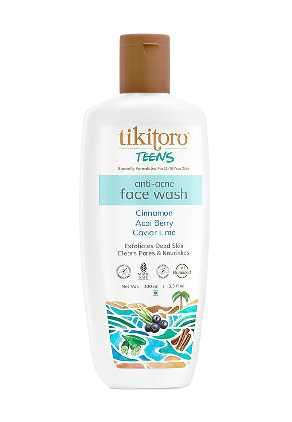 Teens Anti-Acne Face Wash with Cinnamon, Acai Berry, Caviar Lime