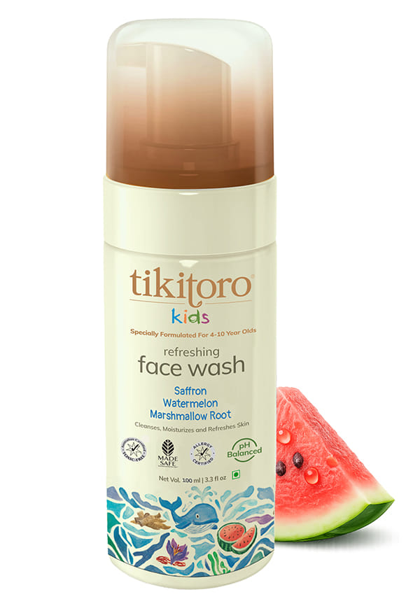 Kids Refreshing face wash| Pediatrician Approved | 100% Vegan with Saffron, Watermelon and Marshmallow Root Kids Refreshing face wash| Pediatrician Approved | 100% Vegan with Saffron, Watermelon and Marshmallow Root