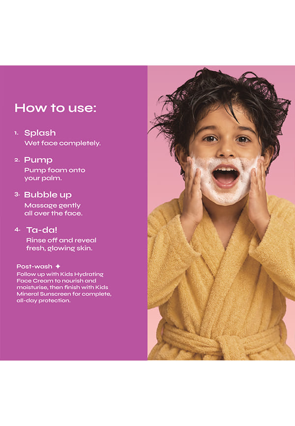 Kids Refreshing face wash| Pediatrician Approved | 100% Vegan with Saffron, Watermelon and Marshmallow Root – thumbnail 3