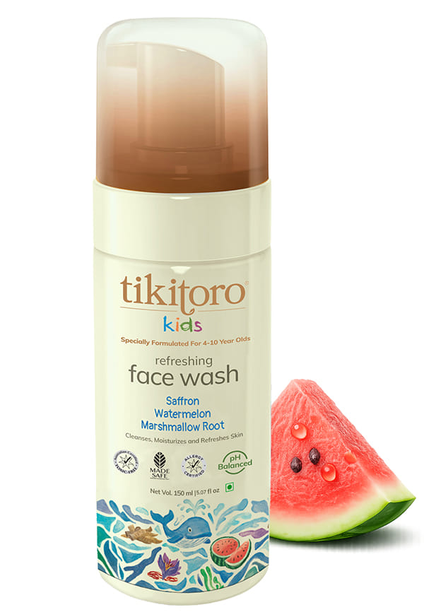 Kids Refreshing face wash| Pediatrician Approved | 100% Vegan with Saffron, Watermelon and Marshmallow Root Kids Refreshing face wash| Pediatrician Approved | 100% Vegan with Saffron, Watermelon and Marshmallow Root