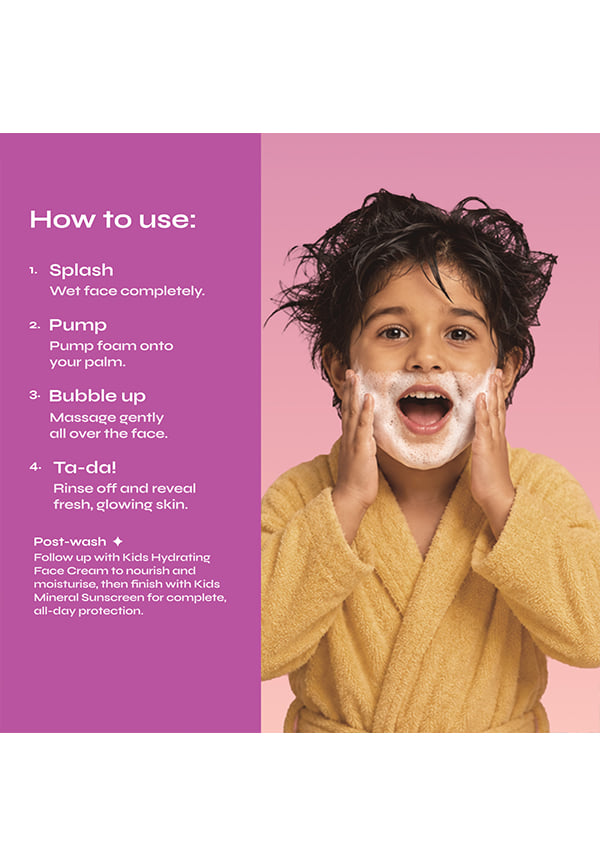Kids Refreshing face wash| Pediatrician Approved | 100% Vegan with Saffron, Watermelon and Marshmallow Root – thumbnail 3