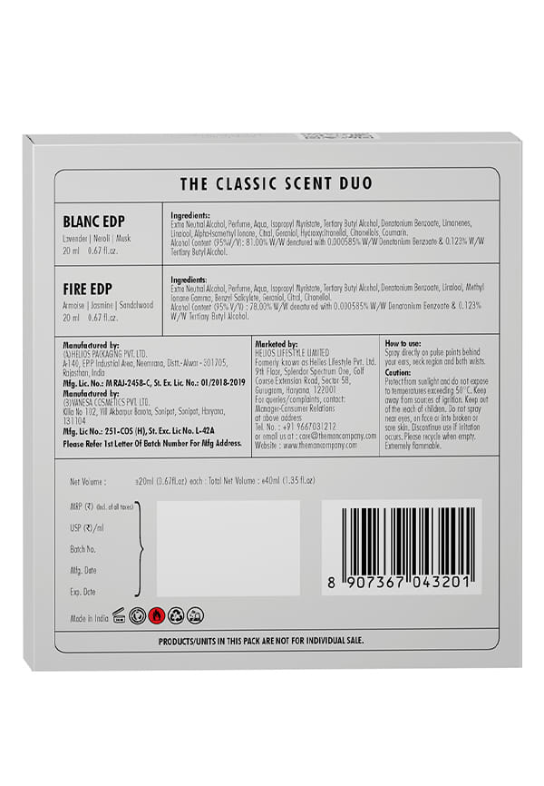 Blanc & Fire Perfume for Men | The Classic Scent Duo – thumbnail 2