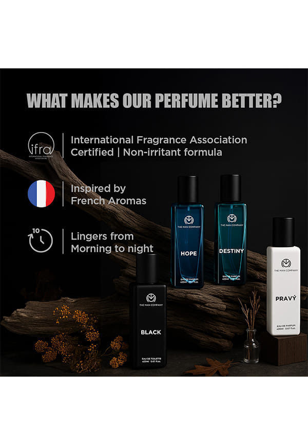 BLACK + HOPE + DESTINY + PRAVY - Signature Perfume Gift Set for Men – thumbnail 5