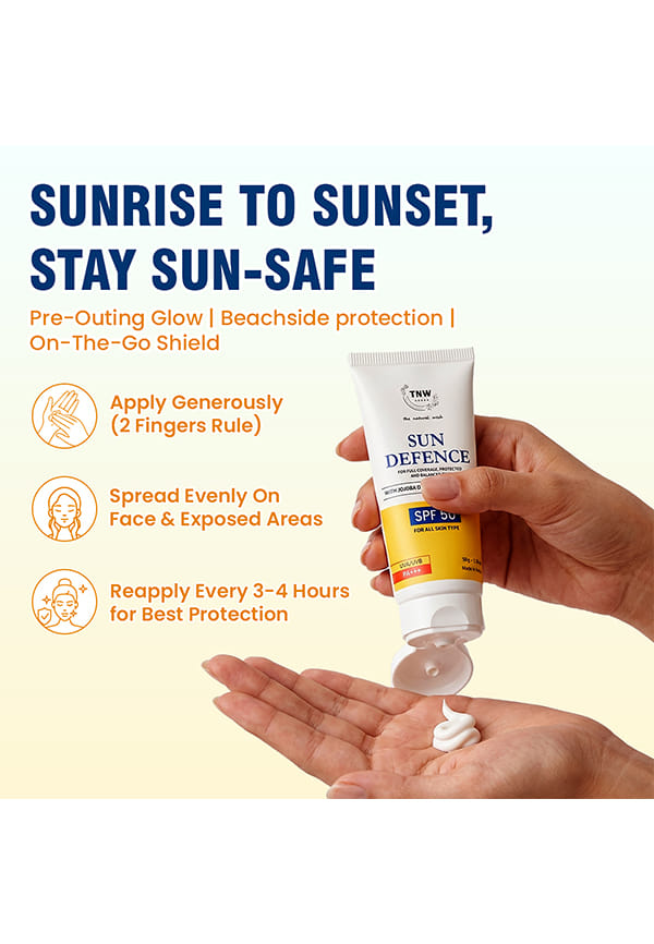 Sun Defence Sunscreen SPF50 PA++ UVA/UVB Clinically Approved QUICK ABSORB | Made with Natural Ingredients 50g – thumbnail 3