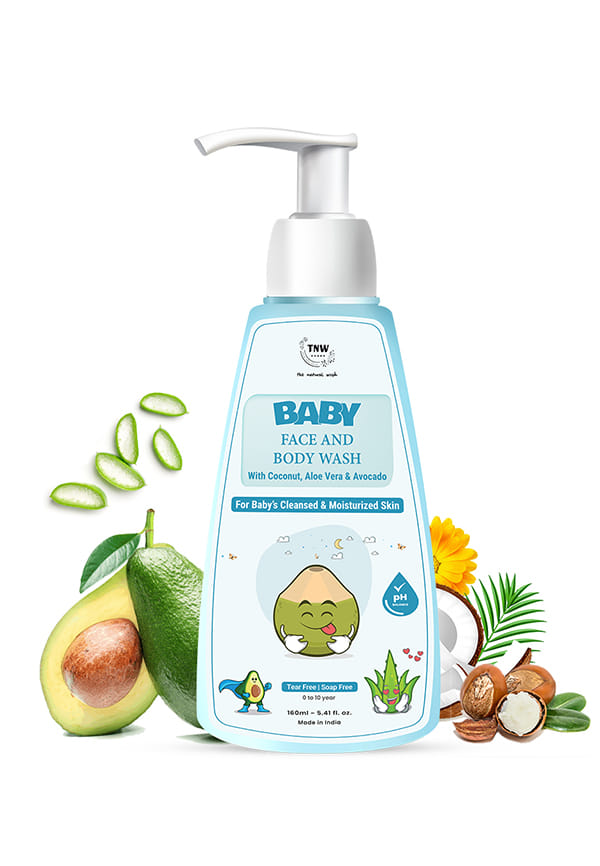 Baby Body Wash for Moisturized Skin | Gentle Body Wash with Coconut, Aloe Vera & Avocado | Suitable for 010 years