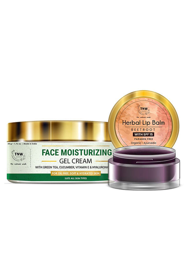 Beetroot Lip Balm 5gm + Face Moisturizing Gel Cream 50gm Beetroot Lip Balm 5gm + Face Moisturizing Gel Cream 50gm