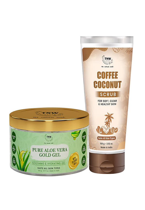 Coffee Coconut Scrub + Pure Aloe Vera Gold Gel-100gm