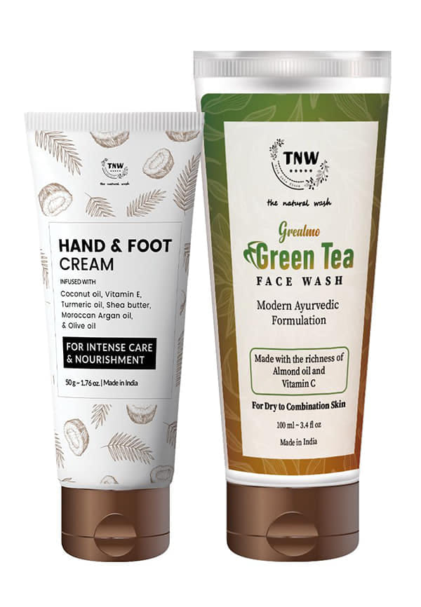 Hand And Foot Cream 50gm + Green Tea Face Wash 100ml Hand And Foot Cream 50gm + Green Tea Face Wash 100ml