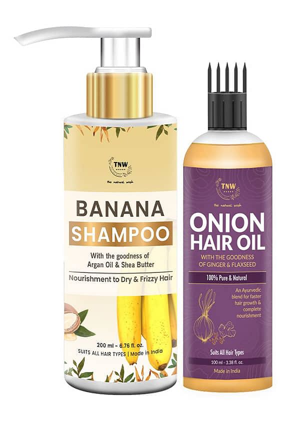 Banana Hair Conditioner 200ml + Blackseed Hair Serum 100ml + Amla Shampoo 200ml