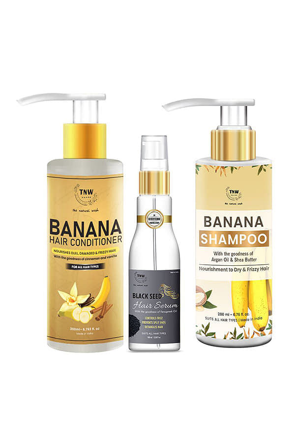 Banana Hair Conditioner 200ml + Hair Mask (Amla) 200gm + Amla Shampoo 200ml