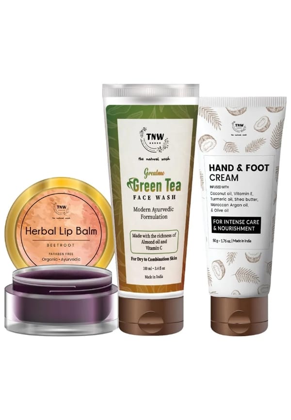 Hand And Foot Cream 50gm + Green Tea Face Wash 100ml + Beetroot Lip Balm 5gm Hand And Foot Cream 50gm + Green Tea Face Wash 100ml + Beetroot Lip Balm 5gm