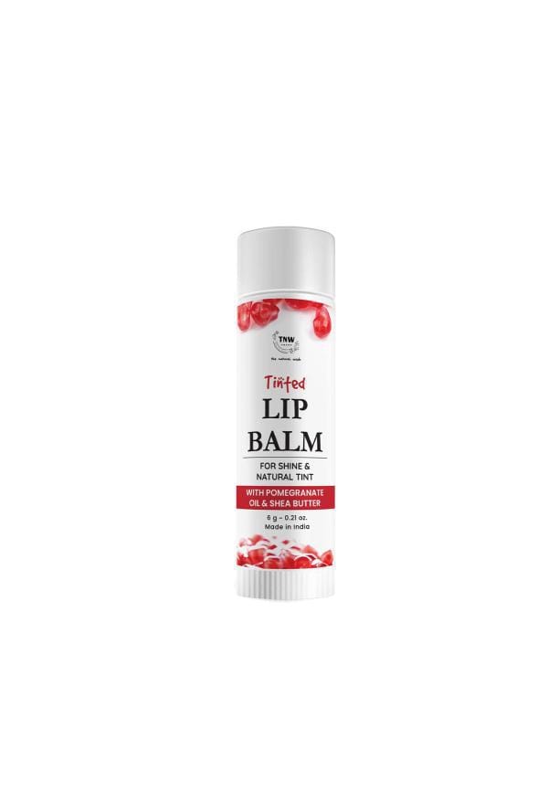 Pomegranate Tinted Lip Balm for Soft & Moisturized Lips | Lip Balm with Natural Red Tint | ChemicalFree Lip Balm with Pomegranate Oil & Vitamin E | 6gm