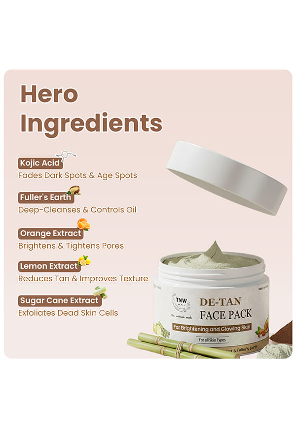 DTan Face Pack for Glowing & Radiant Skin | Effective Tan Removal Face Pack | AntiTan Face Pack with Orange Extract – thumbnail 3