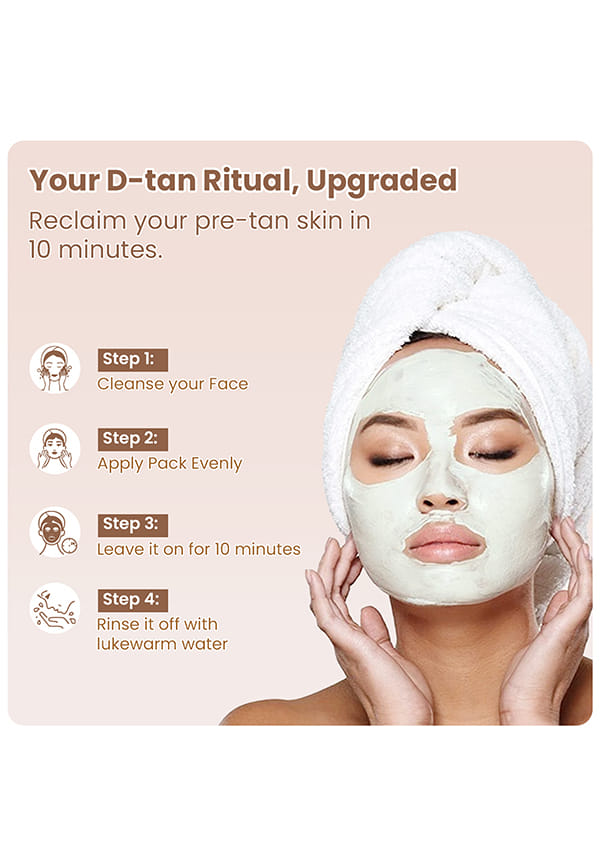 DTan Face Pack for Glowing & Radiant Skin | Effective Tan Removal Face Pack | AntiTan Face Pack with Orange Extract – thumbnail 4