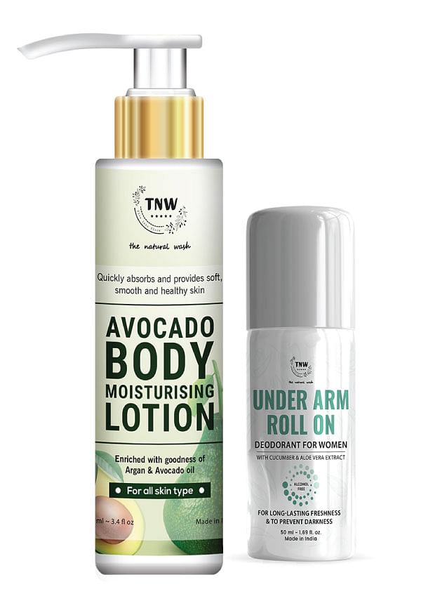 Under Arm Roll On & Avocado Body Lotion with Natural Ingredients