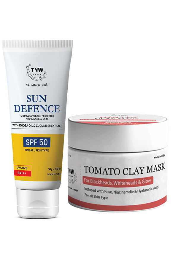 Tomato Clay Mask & Sun Defense for Glowing & Healthy Skin