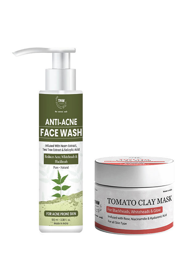 Tomato Clay Mask & Anti-Acne Face Wash