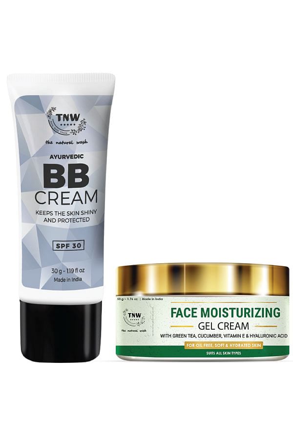 BB Cream & Face Moisturizing Gel Cream for Non-Sticky Makeup Look