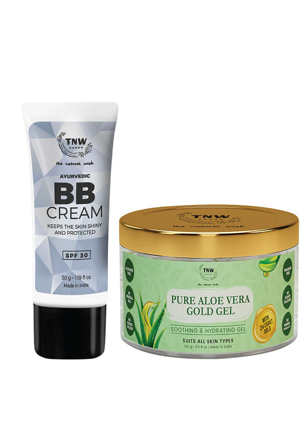 BB Cream & Pure Aloe Vera Gold Gel for Flawless and Glowing Skin