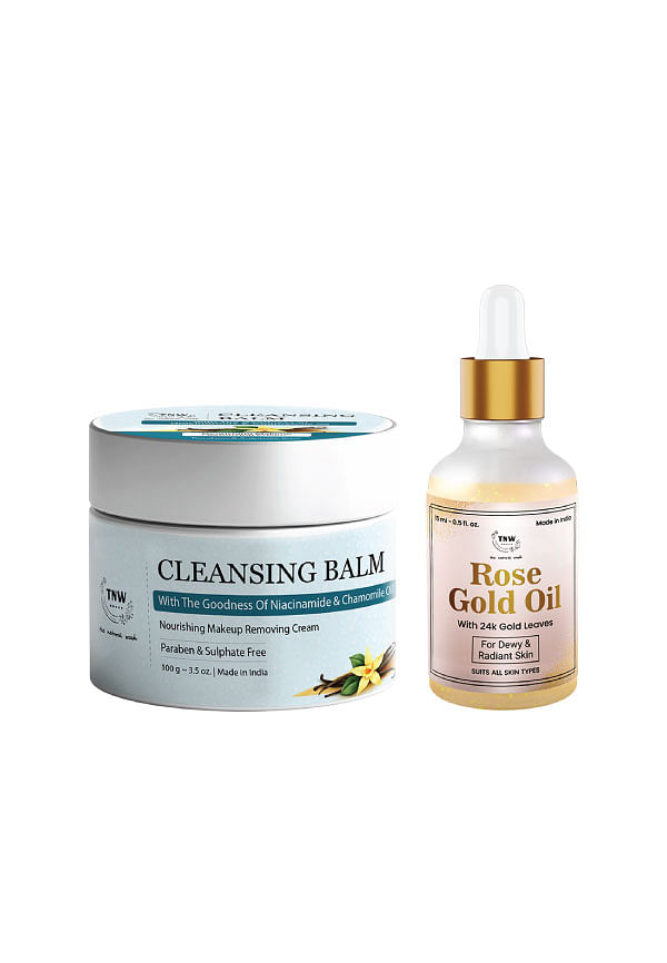 Skincare Cleansing Balm and Rose Gold Oil