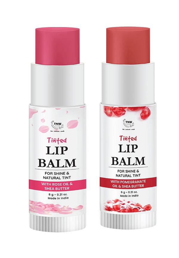 Lip Care Pomegranate Tinted Lip Balm & Rose Tinted Lip Balm