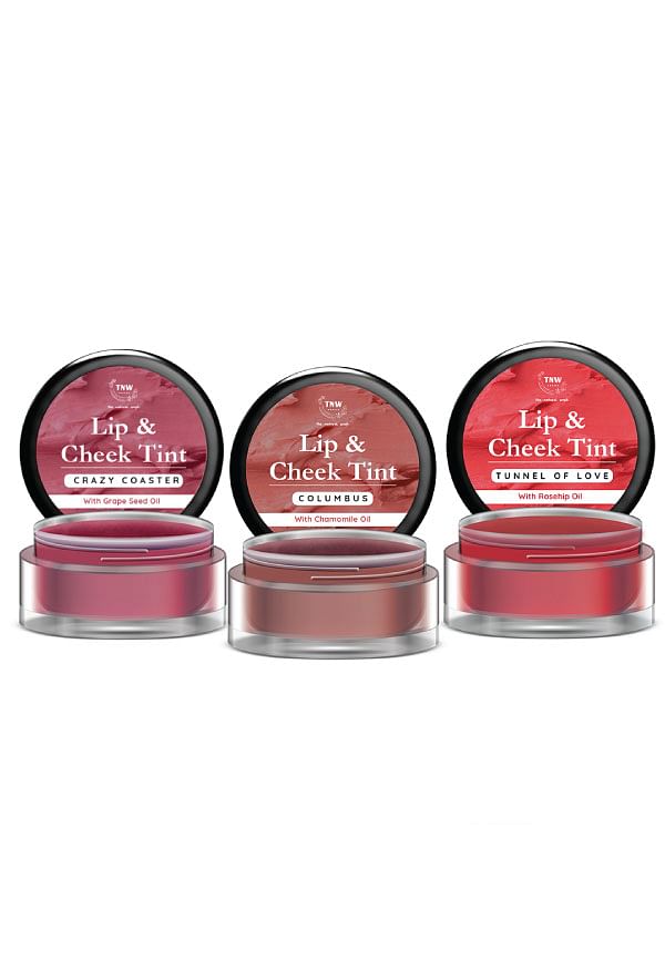 Lip Care Columbus Lip & Cheek Tint, Tunnel of Love Lip & Cheek Tint & Crazy Coaster Lip & Cheek Tint