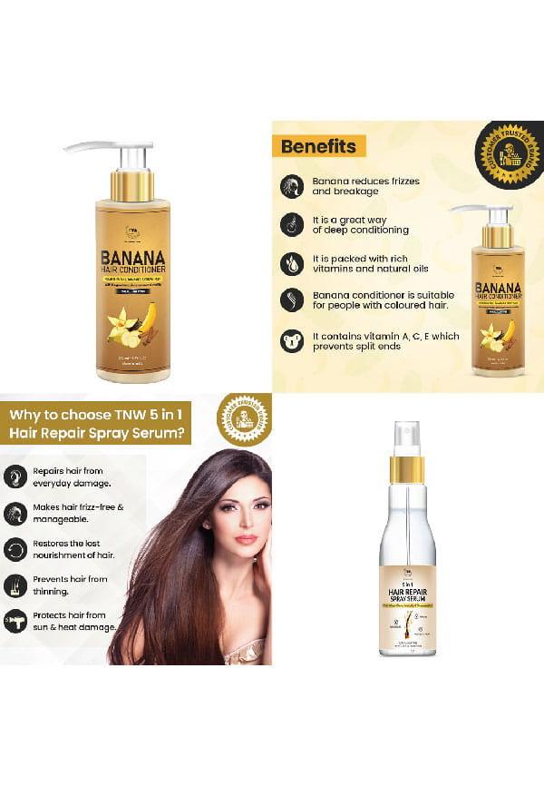 5 In 1 Hair Repair Spray Serum + Banana Hair Conditioner – thumbnail 2