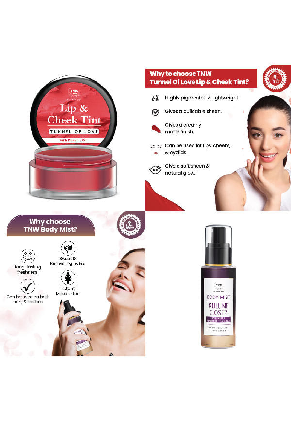 Combo with Pull Me Closer Body Mist and Tunnel of Love Lip & Cheek Tint | For LongLasting Fragrance & Natural Glow | Suitable for All Skin Types – thumbnail 2