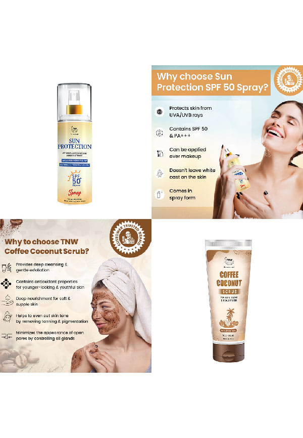 Sun Protection Spf 50 Spray + Coffee Coconut Scrub – thumbnail 2