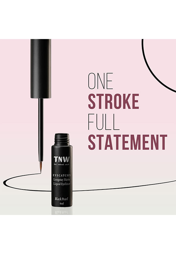 Eyecatchy Longstay Matte Liquid Eyeliner with Hydrogenated Castor Oil | Smudgeproof | Pigmented | Long Lasting | Quick Dry – thumbnail 5