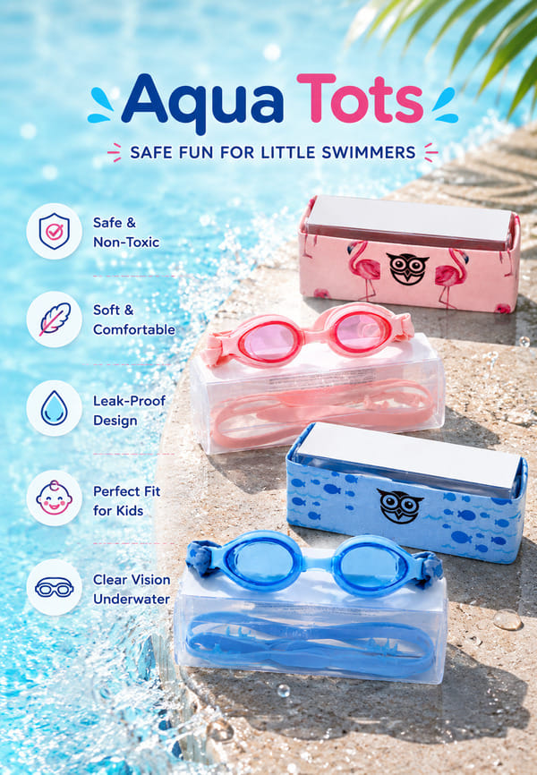 AquaTot Cloth Strap Swimming Goggles – thumbnail 9