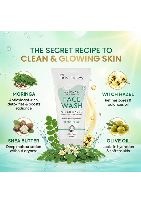 Moringa & Shea Butter Detoxifying Face Wash With Natural Active Ingredients | For All Skin Types – thumbnail 5