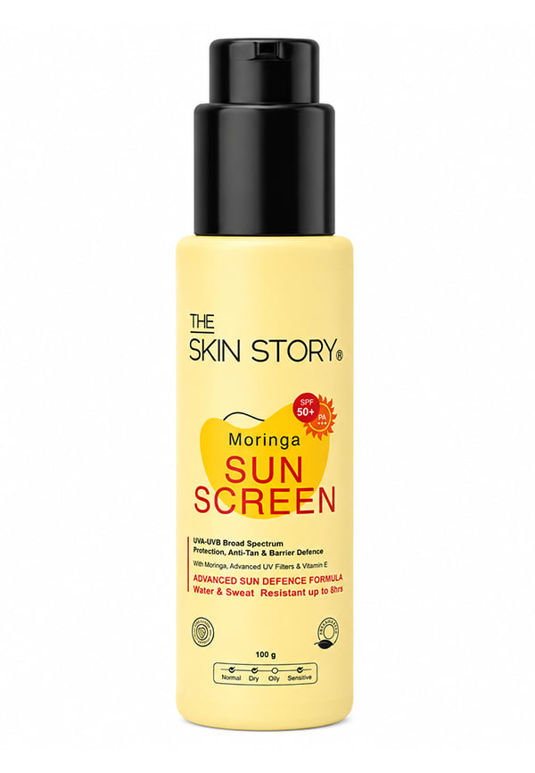 Moringa Sunscreen SPF 50+ PA+++ UVA - UVB Protection, Matte Finished | Normal To Dry Skin Moringa Sunscreen SPF 50+ PA+++ UVA - UVB Protection, Matte Finished | Normal To Dry Skin