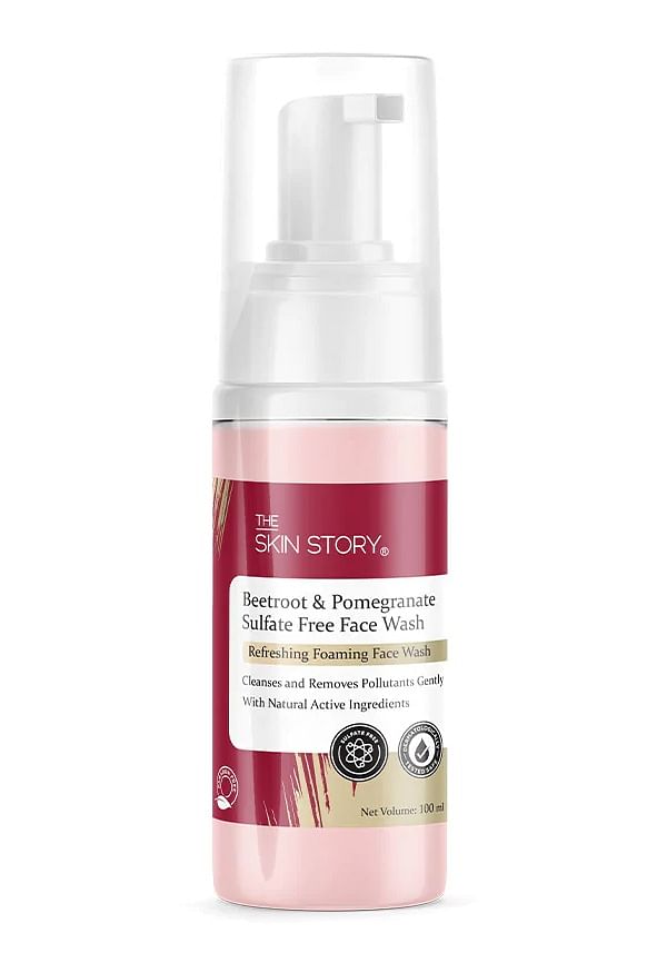 Beetroot & Pomegranate Sulphate Free Foaming Face Wash | Gently Cleanses & Removes Pollutants
