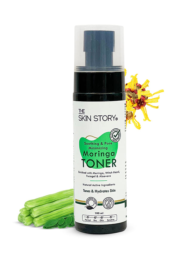 Alcohol Free Soothing & Pore Minimizing Moringa Toner | Tones & Hydrates Skin