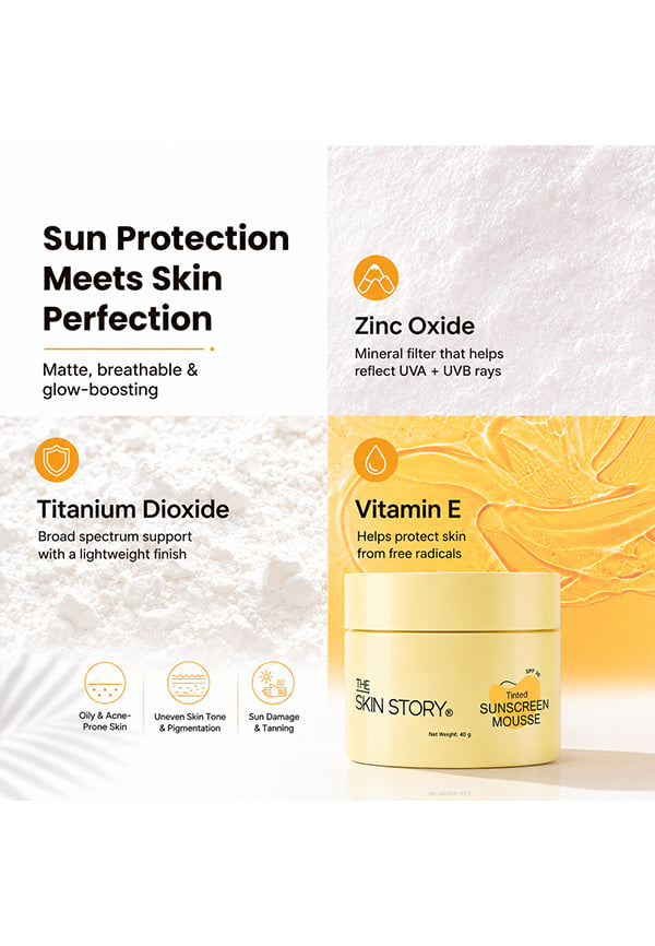 Tinted Sunscreen Mousse SPF 30 PA+++ | Weightless Mousse Texture | For Normal To Dry Skin – thumbnail 4