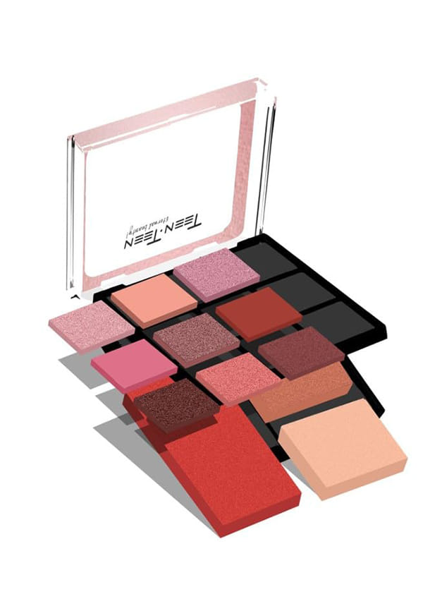 Travel All In One Makeup Kit 9 Eyeshadow + 2 Blusher + 1 Highlighter