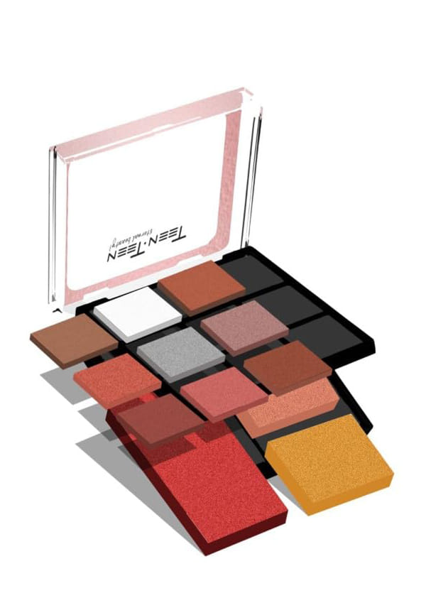 Travel All In One Makeup Kit 9 Eyeshadow + 2 Blusher + 1 Highlighter