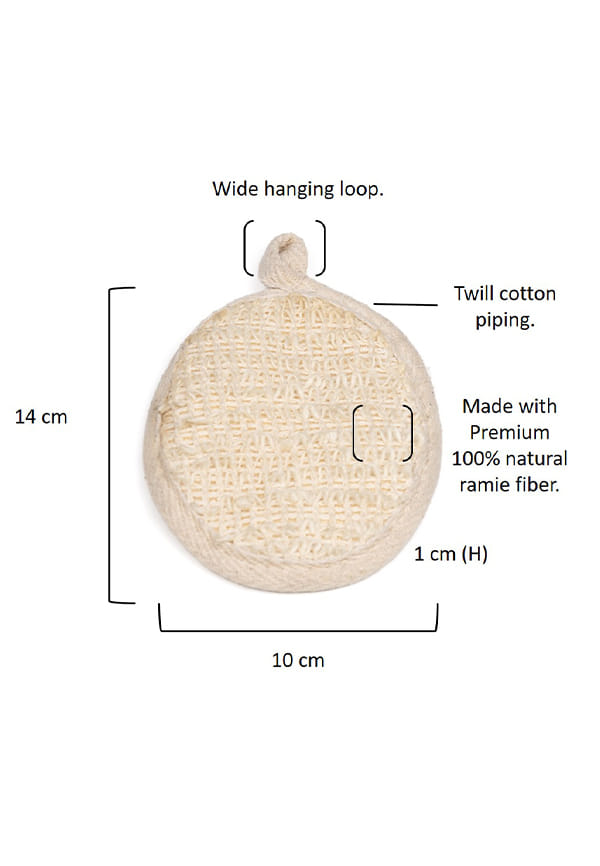 Loofah Oval - Ramie Fiber – thumbnail 2