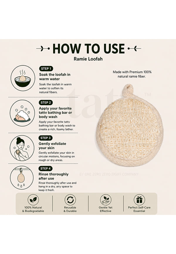 Loofah Oval - Ramie Fiber – thumbnail 4
